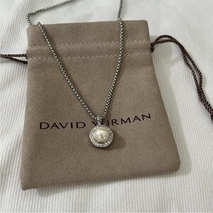 David Yurman Silver Pearl Necklace